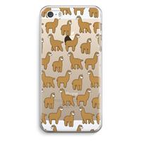 CaseCompany Alpacas: iPhone 5 / 5S / SE Transparant Hoesje