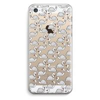 CaseCompany Zwanen: iPhone 5 / 5S / SE Transparant Hoesje