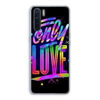 CaseCompany Only Love: Oppo A91 Transparant Hoesje