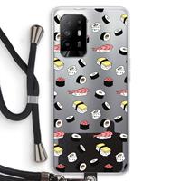 CaseCompany Sushi time: Oppo A94 5G Transparant Hoesje met koord