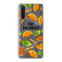 CaseCompany Eat Balanced: Oppo A91 Transparant Hoesje