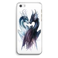 CaseCompany Yin Yang Dragons: iPhone 5 / 5S / SE Transparant Hoesje