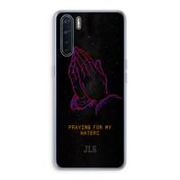 CaseCompany Praying For My Haters: Oppo A91 Transparant Hoesje