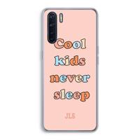 CaseCompany Cool Kids Never Sleep: Oppo A91 Transparant Hoesje