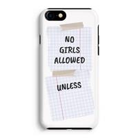 CaseCompany No Girls Allowed Unless: iPhone 7 Tough Case