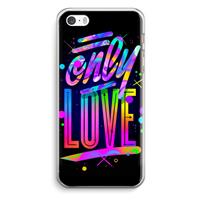 CaseCompany Only Love: iPhone 5 / 5S / SE Transparant Hoesje