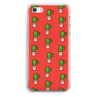 CaseCompany Mini cactus: iPhone 5 / 5S / SE Transparant Hoesje