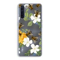 CaseCompany No flowers without bees: Oppo A91 Transparant Hoesje