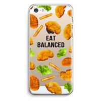 CaseCompany Eat Balanced: iPhone 5 / 5S / SE Transparant Hoesje