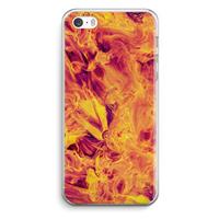 CaseCompany Eternal Fire: iPhone 5 / 5S / SE Transparant Hoesje
