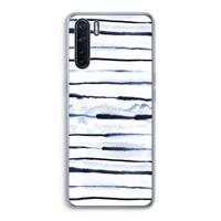 CaseCompany Ink Stripes: Oppo A91 Transparant Hoesje