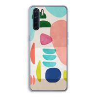 CaseCompany Bold Rounded Shapes: Oppo A91 Transparant Hoesje