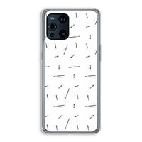 CaseCompany Hipster stripes: Oppo Find X3 Transparant Hoesje