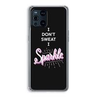 CaseCompany Sparkle quote: Oppo Find X3 Transparant Hoesje