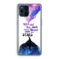 CaseCompany Stars quote: Oppo Find X3 Transparant Hoesje