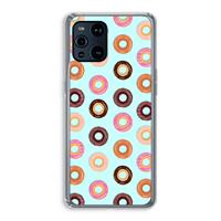 CaseCompany Donuts: Oppo Find X3 Transparant Hoesje