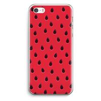 CaseCompany Watermelon: iPhone 5 / 5S / SE Transparant Hoesje