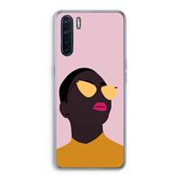 CaseCompany Yellow glasses: Oppo A91 Transparant Hoesje