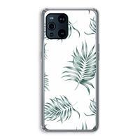 CaseCompany Simple leaves: Oppo Find X3 Transparant Hoesje