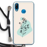 CaseCompany Violets are blue: Huawei P20 Lite Transparant Hoesje met koord