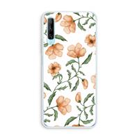 CaseCompany Peachy flowers: Huawei P Smart Pro Transparant Hoesje