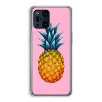 CaseCompany Grote ananas: Oppo Find X3 Transparant Hoesje