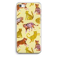 CaseCompany Cute Tigers and Leopards: iPhone 5 / 5S / SE Transparant Hoesje