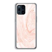 CaseCompany Peach bath: Oppo Find X3 Transparant Hoesje