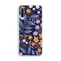 CaseCompany Flowers with blue leaves: Huawei P Smart Pro Transparant Hoesje