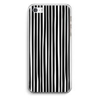 CaseCompany Stripes: iPhone 5 / 5S / SE Transparant Hoesje