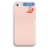 CaseCompany High heels: iPhone 5 / 5S / SE Transparant Hoesje