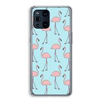 CaseCompany Anything Flamingoes: Oppo Find X3 Transparant Hoesje