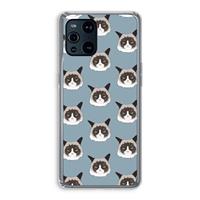 CaseCompany It's a Purrr Case: Oppo Find X3 Transparant Hoesje
