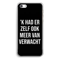 CaseCompany Meer verwacht - Zwart: iPhone 5 / 5S / SE Transparant Hoesje
