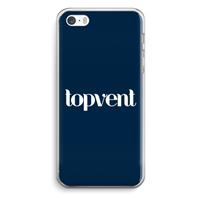 CaseCompany Topvent Navy: iPhone 5 / 5S / SE Transparant Hoesje