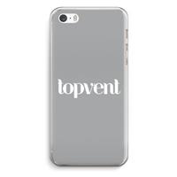CaseCompany Topvent Grijs Wit: iPhone 5 / 5S / SE Transparant Hoesje