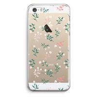CaseCompany Small white flowers: iPhone 5 / 5S / SE Transparant Hoesje