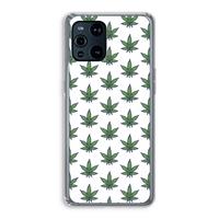 CaseCompany Weed: Oppo Find X3 Transparant Hoesje