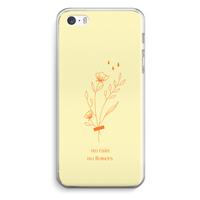 CaseCompany No rain no flowers: iPhone 5 / 5S / SE Transparant Hoesje