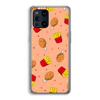 CaseCompany Chicken 'n Fries: Oppo Find X3 Transparant Hoesje