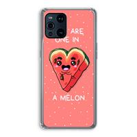CaseCompany One In A Melon: Oppo Find X3 Transparant Hoesje
