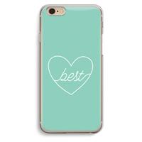 CaseCompany Best heart pastel: iPhone 6 / 6S Transparant Hoesje