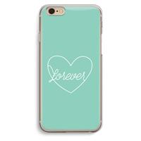 CaseCompany Forever heart pastel: iPhone 6 / 6S Transparant Hoesje