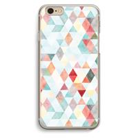 CaseCompany Gekleurde driehoekjes pastel: iPhone 6 / 6S Transparant Hoesje