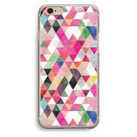 CaseCompany Gekleurde driehoekjes: iPhone 6 / 6S Transparant Hoesje