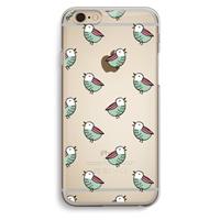 CaseCompany Vogeltjes: iPhone 6 / 6S Transparant Hoesje