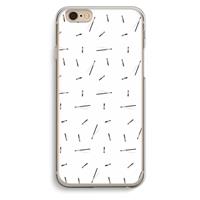 CaseCompany Hipster stripes: iPhone 6 / 6S Transparant Hoesje
