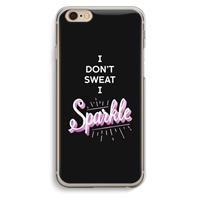 CaseCompany Sparkle quote: iPhone 6 / 6S Transparant Hoesje