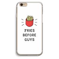 CaseCompany Fries before guys: iPhone 6 / 6S Transparant Hoesje