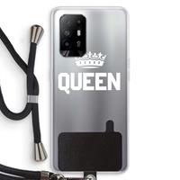 CaseCompany Queen zwart: Oppo A94 5G Transparant Hoesje met koord